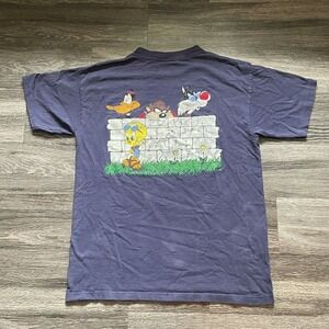 Vintage Looney Tunes Taz Tweety Bird Daffy Duck T Shirt Mens Large Single Stitch